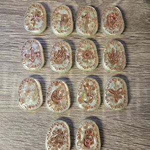 Sage and Rose Gold Witches Runes